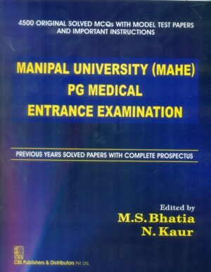 MANIPAL UNIVERSITY (MAHE) PG MEDICAL ENTRANCE EXAMINATION (PB 2016)